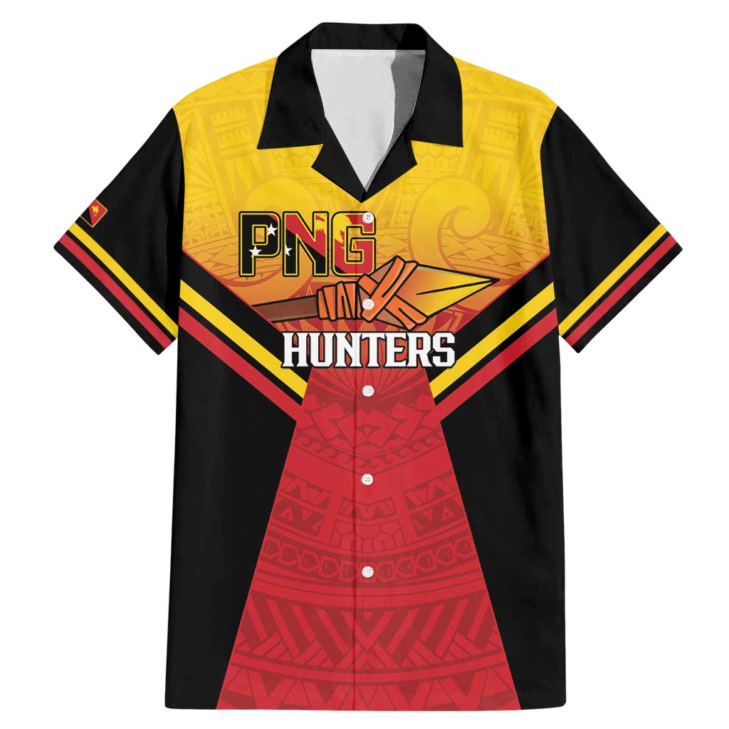 Papua New Guinea Rugby Custom Family Matching Mermaid Dress and Hawaiian Shirt Go PNG Hunters Polynesian Pattern - Polynesian Pride