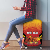Papua New Guinea Rugby Custom Luggage Cover Go PNG Hunters Polynesian Pattern - Polynesian Pride