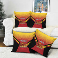 Papua New Guinea Rugby Custom Pillow Cover Go PNG Hunters Polynesian Pattern - Polynesian Pride