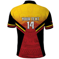 Papua New Guinea Rugby Custom Polo Shirt Go PNG Hunters Polynesian Pattern - Polynesian Pride
