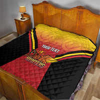 Papua New Guinea Rugby Custom Quilt Go PNG Hunters Polynesian Pattern - Polynesian Pride