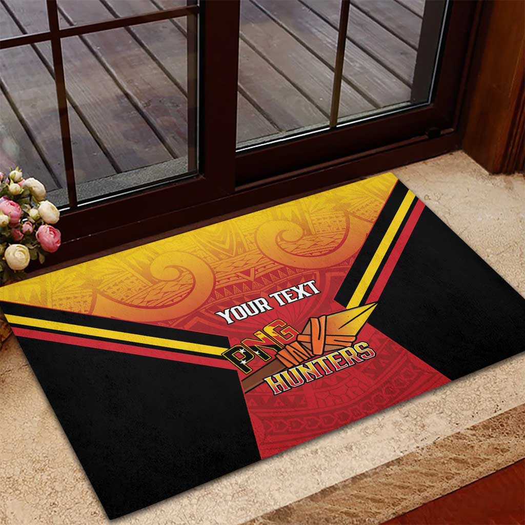 Papua New Guinea Rugby Custom Rubber Doormat Go PNG Hunters Polynesian Pattern LT14 - Polynesian Pride