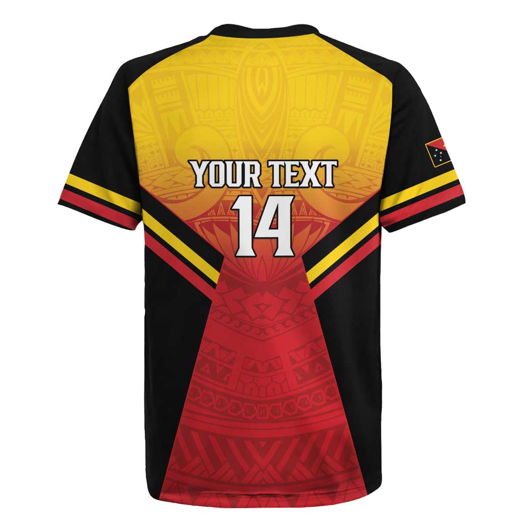 Papua New Guinea Rugby Custom Rugby Jersey Go PNG Hunters Polynesian Pattern LT14 - Polynesian Pride