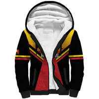 Papua New Guinea Rugby Custom Sherpa Hoodie Go PNG Hunters Polynesian Pattern LT14 Unisex Red - Polynesian Pride