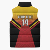 Papua New Guinea Rugby Custom Sleeveless Puffer Jacket Go PNG Hunters Polynesian Pattern - Polynesian Pride