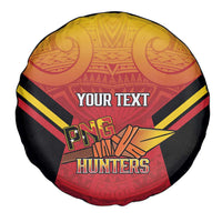 Papua New Guinea Rugby Custom Spare Tire Cover Go PNG Hunters Polynesian Pattern - Polynesian Pride
