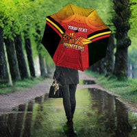Papua New Guinea Rugby Custom Umbrella Go PNG Hunters Polynesian Pattern - Polynesian Pride