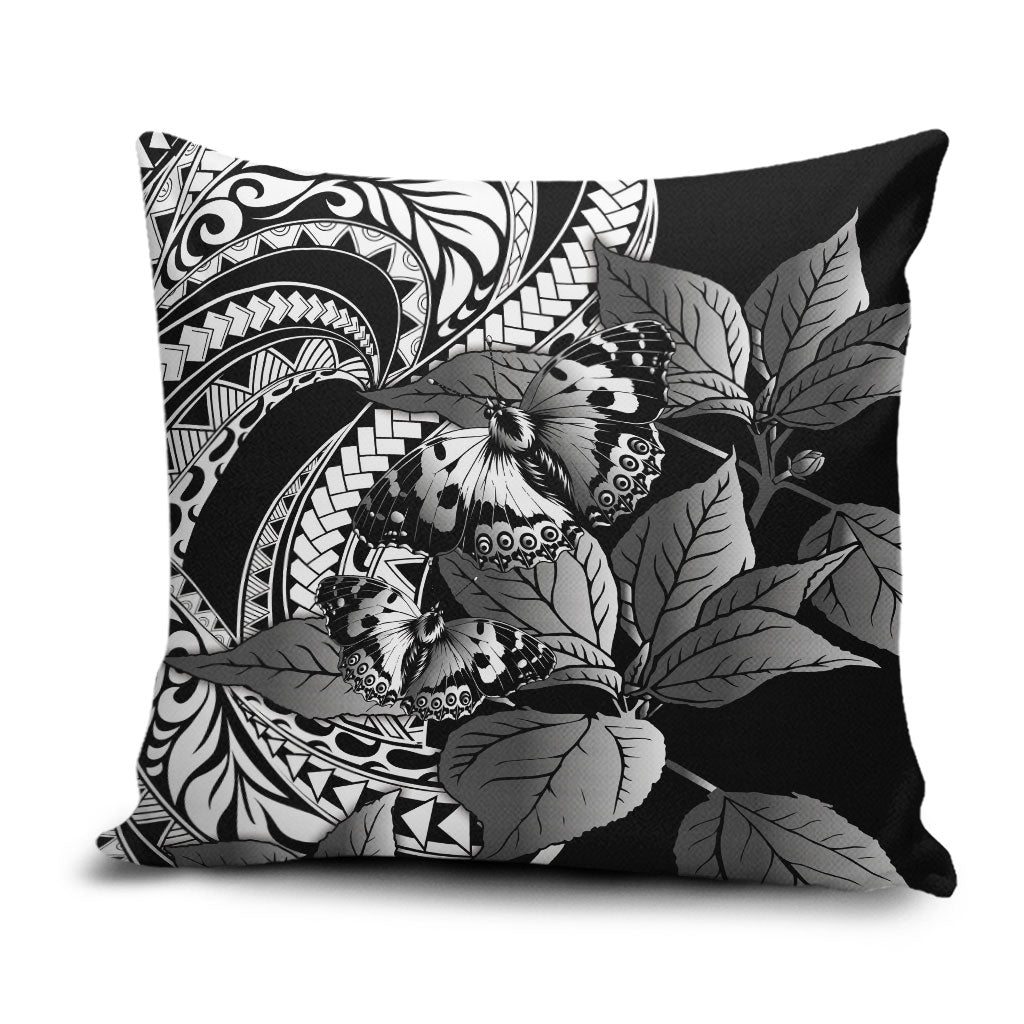 Kamehameha Butterfly Hawaii Pillow Cover Hawaiian Pulelehua Mamaki Black Color