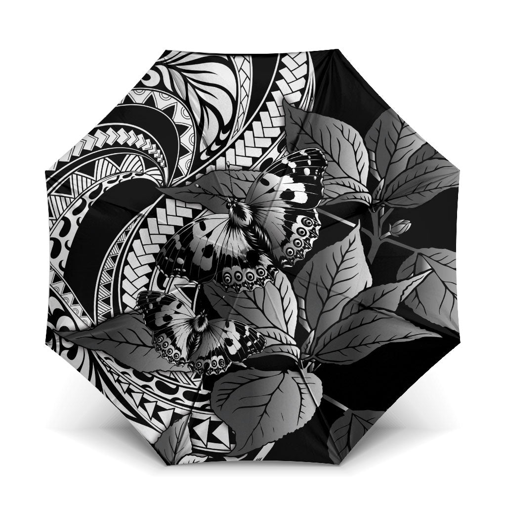 Kamehameha Butterfly Hawaii Umbrella Hawaiian Pulelehua Mamaki Black Color
