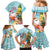 Aloha Hawaii Mele Kalikimaka Family Matching Mermaid Dress and Hawaiian Shirt Chilling Santa With Pineapple - Polynesian Pattern