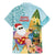 Aloha Hawaii Mele Kalikimaka Family Matching Mermaid Dress and Hawaiian Shirt Chilling Santa With Pineapple - Polynesian Pattern