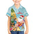 Aloha Hawaii Mele Kalikimaka Family Matching Off The Shoulder Long Sleeve Dress and Hawaiian Shirt Chilling Santa With Pineapple - Polynesian Pattern