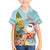 Aloha Hawaii Mele Kalikimaka Family Matching Off Shoulder Short Dress and Hawaiian Shirt Chilling Santa With Pineapple - Polynesian Pattern