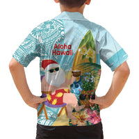 Aloha Hawaii Mele Kalikimaka Family Matching Puletasi and Hawaiian Shirt Chilling Santa With Pineapple - Polynesian Pattern LT14 - Polynesian Pride