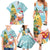 Aloha Hawaii Mele Kalikimaka Family Matching Summer Maxi Dress and Hawaiian Shirt Chilling Santa With Pineapple - Polynesian Pattern