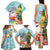 Aloha Hawaii Mele Kalikimaka Family Matching Tank Maxi Dress and Hawaiian Shirt Chilling Santa With Pineapple - Polynesian Pattern