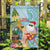 Aloha Hawaii Mele Kalikimaka Garden Flag Chilling Santa With Pineapple - Polynesian Pattern