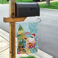 Aloha Hawaii Mele Kalikimaka Garden Flag Chilling Santa With Pineapple - Polynesian Pattern LT14 - Polynesian Pride