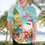 Aloha Hawaii Mele Kalikimaka Hawaiian Shirt Chilling Santa With Pineapple - Polynesian Pattern