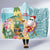 Aloha Hawaii Mele Kalikimaka Hooded Blanket Chilling Santa With Pineapple - Polynesian Pattern