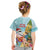 Aloha Hawaii Mele Kalikimaka Kid T Shirt Chilling Santa With Pineapple - Polynesian Pattern