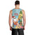 Aloha Hawaii Mele Kalikimaka Men Tank Top Chilling Santa With Pineapple - Polynesian Pattern