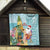 Aloha Hawaii Mele Kalikimaka Quilt Chilling Santa With Pineapple - Polynesian Pattern