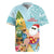 Aloha Hawaii Mele Kalikimaka Rugby Jersey Chilling Santa With Pineapple - Polynesian Pattern