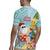 Aloha Hawaii Mele Kalikimaka Rugby Jersey Chilling Santa With Pineapple - Polynesian Pattern