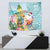 Aloha Hawaii Mele Kalikimaka Tapestry Chilling Santa With Pineapple - Polynesian Pattern