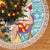 Aloha Hawaii Mele Kalikimaka Tree Skirt Chilling Santa With Pineapple - Polynesian Pattern