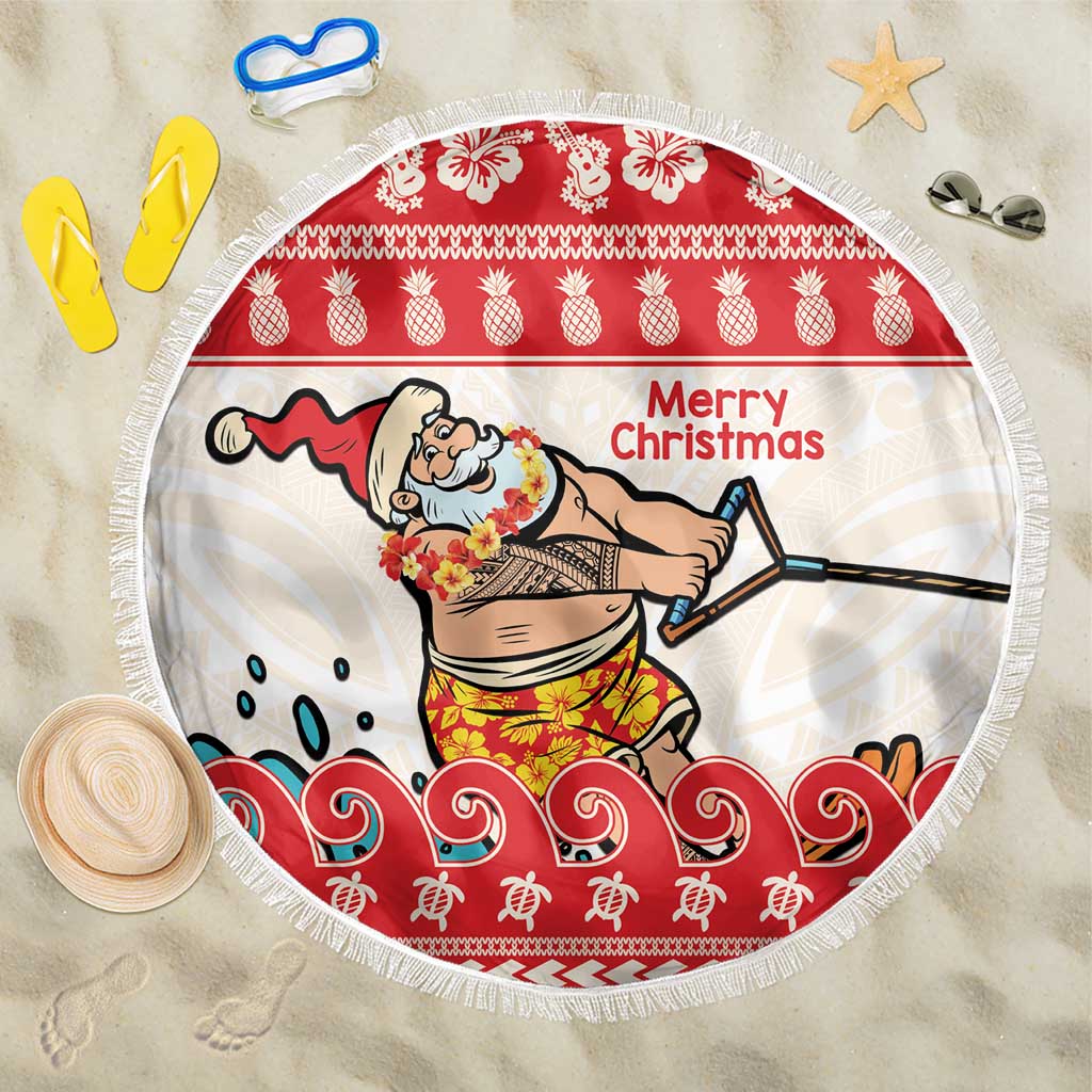 Mele Kalikimaka Hawaii Beach Blanket Water-skiing Santa Tropical Vibes