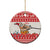 Mele Kalikimaka Hawaii Ceramic Ornament Water-skiing Santa Tropical Vibes