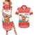 Mele Kalikimaka Hawaii Couples Matching Summer Maxi Dress and Hawaiian Shirt Water-skiing Santa Tropical Vibes