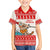 Mele Kalikimaka Hawaii Family Matching Off Shoulder Short Dress and Hawaiian Shirt Water-skiing Santa Tropical Vibes