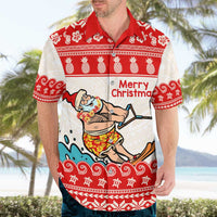 Mele Kalikimaka Hawaii Hawaiian Shirt Water-skiing Santa Tropical Vibes LT14 - Polynesian Pride