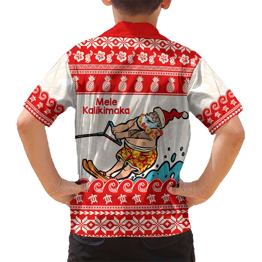 Mele Kalikimaka Hawaii Hawaiian Shirt Water-skiing Santa Tropical Vibes LT14 - Polynesian Pride