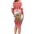 Mele Kalikimaka Hawaii Long Sleeve Bodycon Dress Water-skiing Santa Tropical Vibes