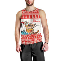 Mele Kalikimaka Hawaii Men Tank Top Water-skiing Santa Tropical Vibes LT14 - Polynesian Pride