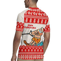 Mele Kalikimaka Hawaii Rugby Jersey Water-skiing Santa Tropical Vibes LT14 - Polynesian Pride