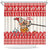 Mele Kalikimaka Hawaii Shower Curtain Water-skiing Santa Tropical Vibes