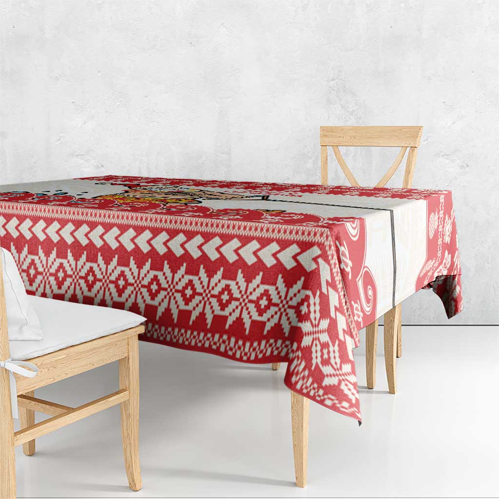 Mele Kalikimaka Hawaii Tablecloth Water-skiing Santa Tropical Vibes LT14 - Polynesian Pride