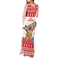 Mele Kalikimaka Hawaii Tank Maxi Dress Water-skiing Santa Tropical Vibes LT14 - Polynesian Pride