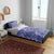Blue Palaka Japanese Patterns Bedding Set Koi Fish Asanoha Sakura Patchwork Stylized - Polynesian Pride