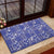 Blue Palaka Japanese Patterns Rubber Doormat Koi Fish Asanoha Sakura Patchwork Stylized - Polynesian Pride