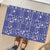 Blue Palaka Japanese Patterns Rubber Doormat Koi Fish Asanoha Sakura Patchwork Stylized - Polynesian Pride
