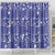 Blue Palaka Japanese Patterns Shower Curtain Koi Fish Asanoha Sakura Patchwork Stylized - Polynesian Pride