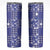 Blue Palaka Japanese Patterns Skinny Tumbler Koi Fish Asanoha Sakura Patchwork Stylized - Polynesian Pride