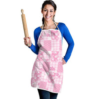Pink Palaka Japanese Patterns Apron Koi Fish Asanoha Sakura Patchwork Stylized LT14 - Polynesian Pride