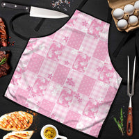 Pink Palaka Japanese Patterns Apron Koi Fish Asanoha Sakura Patchwork Stylized LT14 Pink - Polynesian Pride